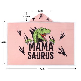 REFTTENW Gifts for Mom Christmas, Mom Birthday Gifts Ideas, Unique Gifts for Mom from Daughter Son, Dinosaur Christmas Blanket Hoodie, Mama Gifts Presents for Mom
