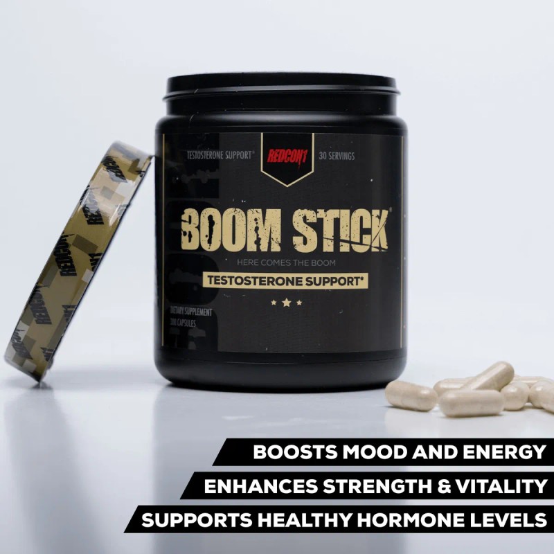 Redcon1 Boom Stick Testo Precursor 30 Servicios (300 Cáps) Sabor
