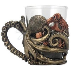 Steampunk Octopus Shot Glasses with Handle