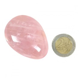 Coco Papaya Rosenquarz – Kieselstein poliert 60/80 g