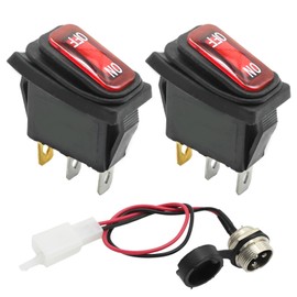 CADUFUELLY On Off Power Switch and 3 Pin Charger Port Replacement for Razor MX350 MX400 RX200 Dirt Rocket RSF650 E300 E200 E100 Electric Scooter Pocket Mod Bellezza Quad ATV, Replaces JF7-82817-20