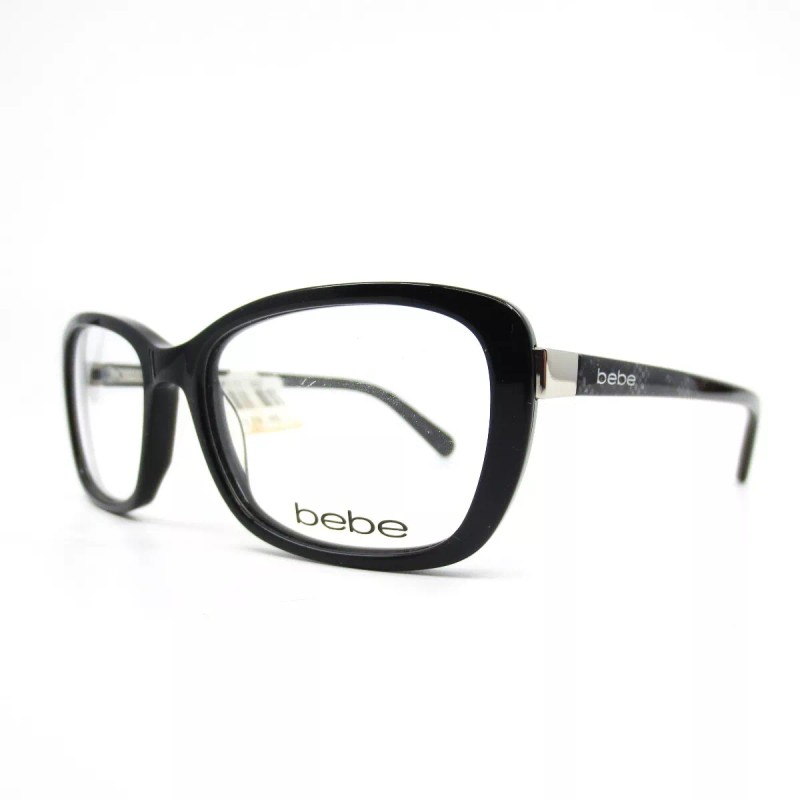 BEBE NEWSWORTHY BB5098 5216 Jet Black Butterfly Womens Eyeglasses 52-16-135