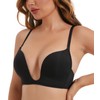 HACI Women's Seamless Low Cut Bras Plunge Deep U Bra