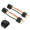 2pcs H4 Headlight Socket Converter Head Light Wiring Harness Adapter