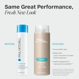 Paul Mitchell Shampoo Two, Clarifying Shampoo, Deep Cleanses + Removes Buildup, For All Hair Types, Especially Oily Hair, 33.8 fl. oz.