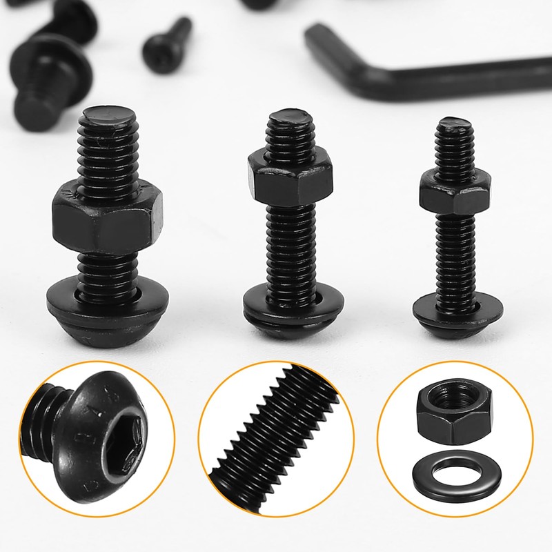 520 Pcs M3 M4 M5 M6 Bolts and Nuts Set,