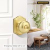 GUTENKONB 6 Pcs Gold Door Knobs, Privacy Door Handles, Satin