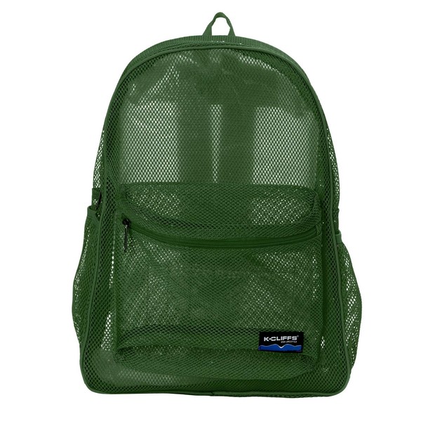 Heavy Duty Classic Student Mesh Backpack | Padded Straps | Green
