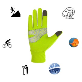BOODUN Lightweight Sports Gloves Running Gloves Running Gloves Slim with Touchscreen Function and Non-Slip Function - Green - L/XL