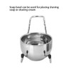 Cocoarm Stainless Steel Shaving Brush, Beard Brush Holder Stand, Soap