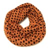 Bowbear Two Tone Warm Winter Knit Infinity Scarf, Orange &
