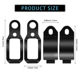 Frienda 2 Pairs Motorcycle Fork Indicator Brackets Metal Motorcycle Turn Signal Mount Brackets Turn Signal Light Indicator Bracket Clamps Black Fork Relocation Clamps, 30-43 mm, Black