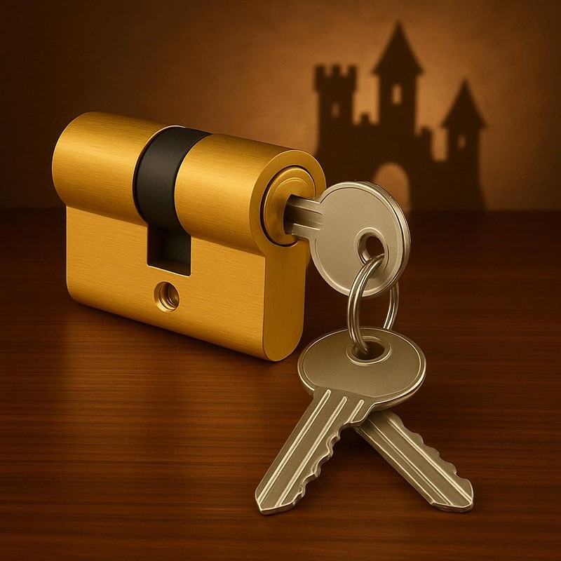 Euro Profile Cylinder 60 mm Solid Brass - Security Door