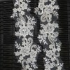 G-RUI 2yard Luxury Beaded Embroidery lace Appliques for Wedding Dresses