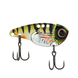 Berkley ThinFisher Fishing Lure, Chrome Perch, 3/16 oz, Upgraded Cosmetics, Integrated Rattle Chamber, 3 Pull Points with Quick Change Snap, Custom Fusion19 Trebles