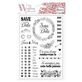 Aladine - Wedding Planner Save The Date - Stamp Board for Organising and Planning Your Creative Wedding
