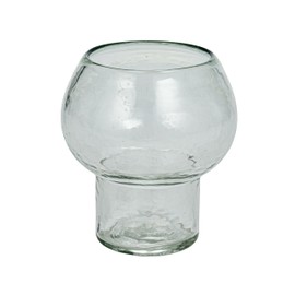 Creative Co-Op Reclaimed Glass Footed Votive Candle Holder, Clear
