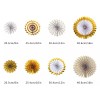 Just Artifacts Gold Paper Hanging Party Fans Set 8 Pcs
