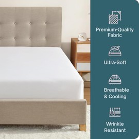 Micropuff California King Size Fitted Sheet – Soft and Comfortable Microfiber Bed Sheet – Shrinkage and Fade Resistant – Wrinkle Free Fitted Sheet Only – Durable and Easy to Wash