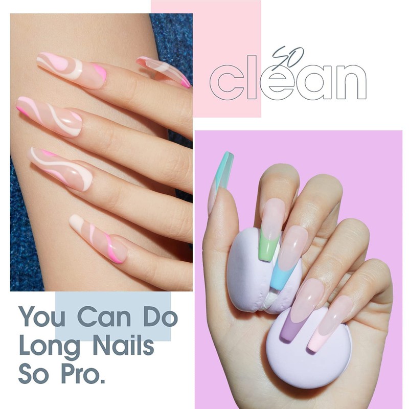 modelones Nail Tips and Glue Gel Kit, Pack of 500