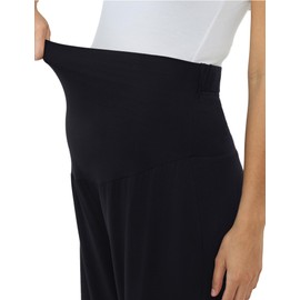 Joyaria Womens Maternity/Pregnancy/Pregnant Winter Sweatpants High Waisted Over The Belly(Black,Large)