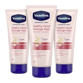 Vaseline Intensive Care Hand Lotion for hands and nails treatment Healthy Hands Stronger Nails hand cream enriched with Keratin 100 ml, 3 pack
