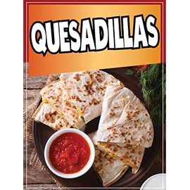 Quesadillas Decal Window Sticker Mexican Food Truck Concession Vinyl Restaurant Quesadilla Mexican Food Image Sticker (18" x 14")