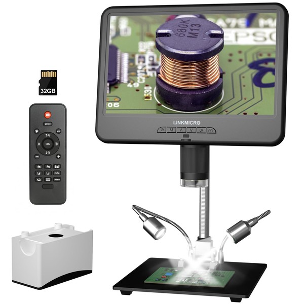 LINKMICRO LM210 10.1'' LCD Coin Digital Microscope Full View for