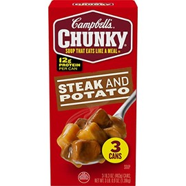 Campbell’s Chunky Soup, Steak and Potato Soup, 16.3 Oz Can (Pack of 3)