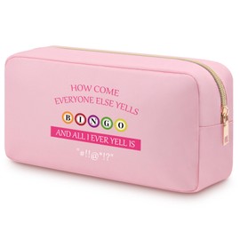 Bingo Game Lover Gift Bingo Gift for Women Cosmetic Bag Bingo Player Gifts Gambler Birthday Gift Oxford Cloth Cosmetic Pouch Bingo Casino Lovers Gift for Women Girls Double Side Printed Toiletry Bag