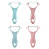 Set of 2 Ceramic Peelers and 2 Stainless Steel Peelers,