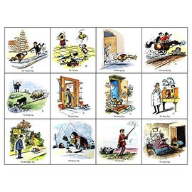 Dog Greeting Card Assorted Pack of 12 Canine Cartoons by Thelwell