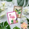 GLOBLELAND Tropical Flamingo Punch, Metal Flower Petals, Punching Hibiscus Pot