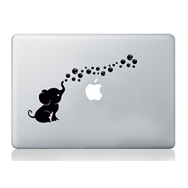 Elephant decal vinyl sticker mural christmas kids Children art animal Laptop Sticker Decal Vinyl Tablet Skin Mural Art Graphic Laptop art compatible with apple macbook