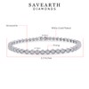 18K Gold Plated 3.7MM Width Moissanite Honeycomb Tennis Bracelet |