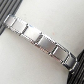 Eligo Jewellery Quiges - 9mm Italian Style Charm Link Module Bracelet Stainless Steel Matte for Italian Style Charm Links