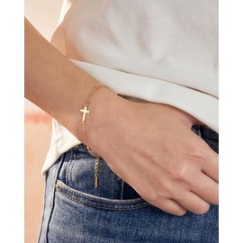 Tarsus Gifts for Wife from Husband, Wife Gifts Bracelet Christmas Anniversary Valentines Birthday Cross Bracelet for Women