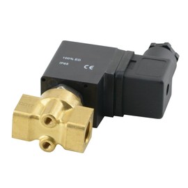Fittingstore - G1/4 inch solenoid valve closed without current, 24 V = / 0-13 bar
