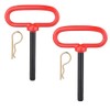 2PCS 1/2 Red Handle Hitch Pin Tractor Hitch Pin Clevis