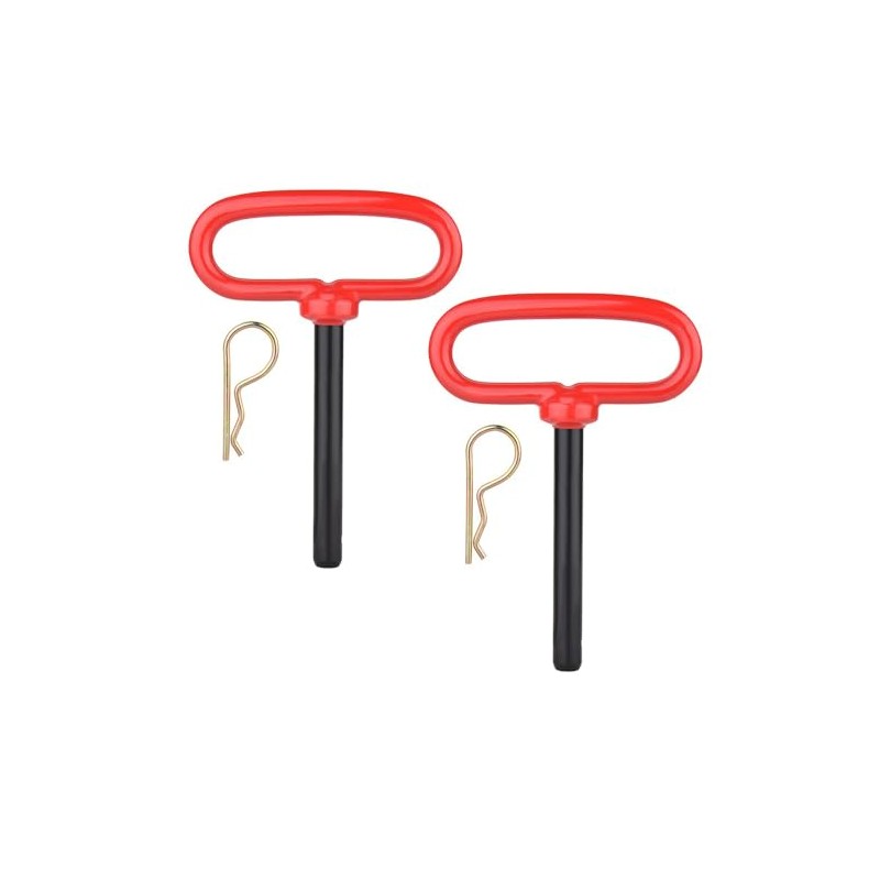 2PCS 1/2 Red Handle Hitch Pin Tractor Hitch Pin Clevis