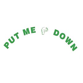 LANGUAN Put Me Down Wall Stickers Home Furnishing Decorative Wall Paper (Light Green)