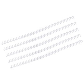 100PCS 8mm Spiral Binding Coils 40 Sheet Capacity 4:1 Pitch 48 Loops 360 Degree Turning for Letter Size Paper (White)