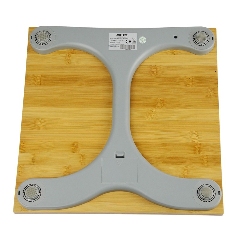 American Weigh Scales LCD Bamboo Digital LCD Display Scale Back-lit
