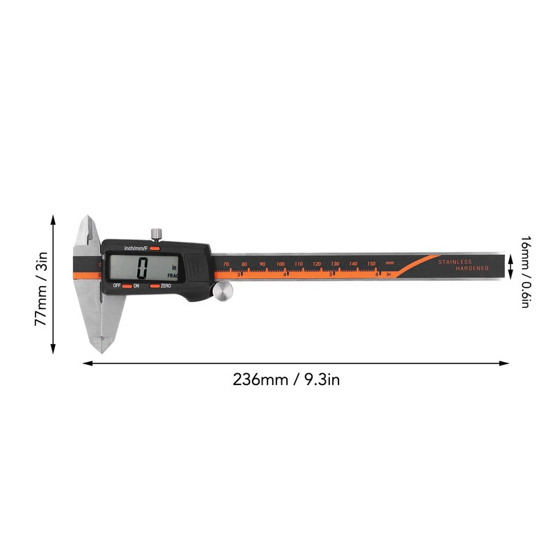 Electronic Vernier Caliper Stainless Steel 0‑150mm LCD Screen Digital Caliper
