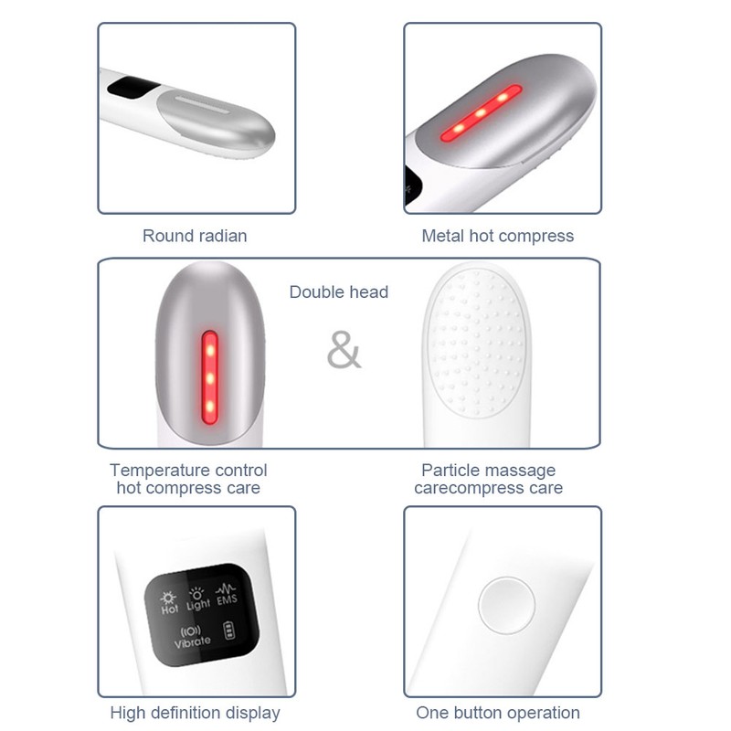 EMS Eye Massager Vibration Hot Compress Dark Circle Removal Eye
