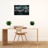 ZHIYYHAO Black and White Muscle Car Canvas Wall Decor Framed