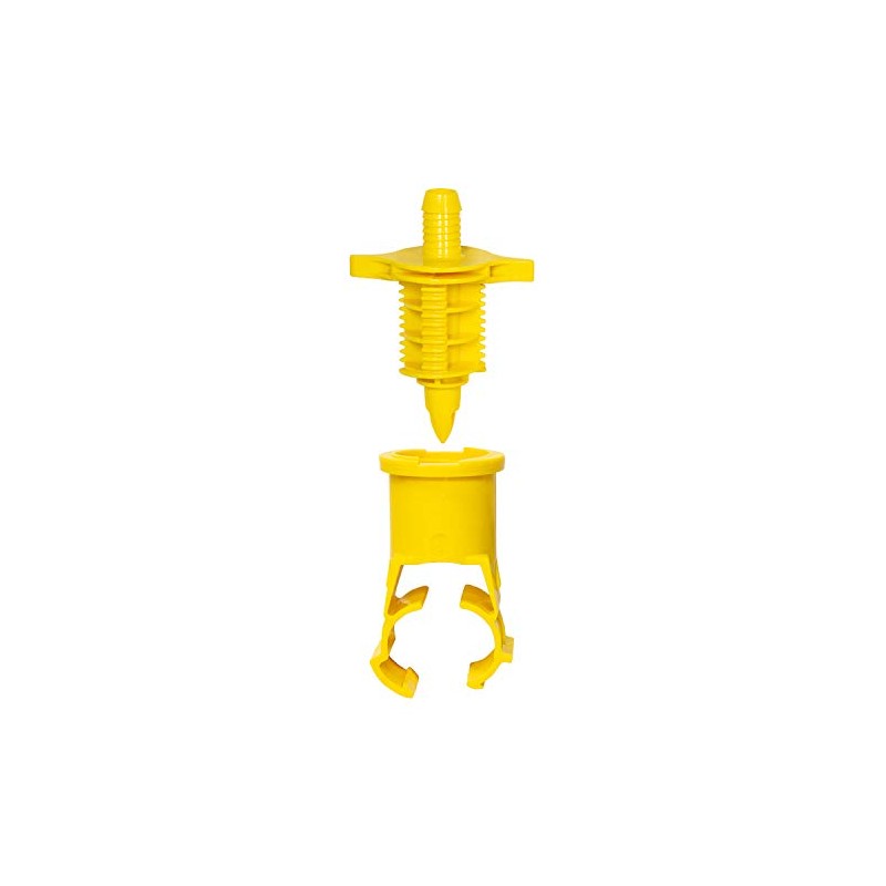 Blazing BS-9000 Swing Pipe Barb Saddle Tee, 1", Yellow