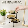 MyGift 3 Tier Jewelry Dish Organizer - Hammered Brass Plated