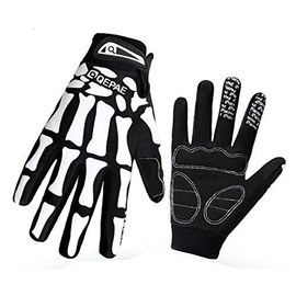 lifepower Skeleton Gloves, Windproof, Cold Protection, For Motorcycles, Bicycles, Outdoors, Bones, Skull, Anti-Slip