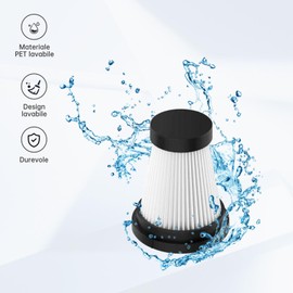 2 HEPA für SmartAI H5 Handstaubsauger, Handsauger Kabellos,Mini Autostaubsauger mit Typ-C-Aufladung 30min Laufzeit,HEPA-Filterung, Ersatzfilter 2 Stück